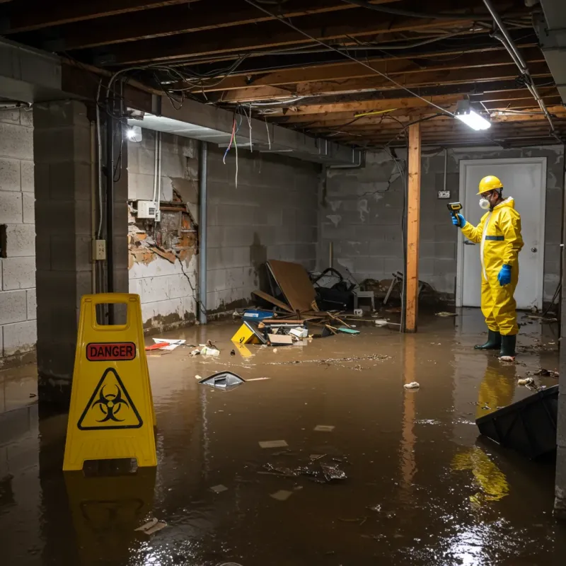 Flooded Basement Electrical Hazard in Gordo, AL Property